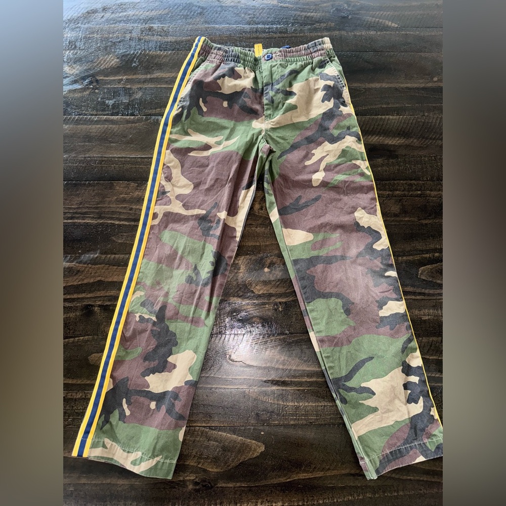 Polo Camouflage Pants with Yellow Accents